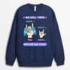 Sweatshirt Niveau Papa Personnalisé -Cadeau Plus 1166WFR1 Cadeau Personnalise Sweatshirt Niveau Papa Gamer Pere