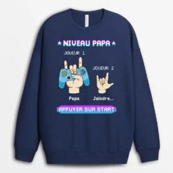 Sweatshirt Niveau Papa Personnalisé
