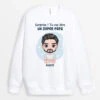 Sweatshirt Surprise Tu Vas Être Un Super Papa Personnalisé -Cadeau Plus 1172WFR1 Cadeau Personnalise Sweat shirt Surprise Super Papa Pere