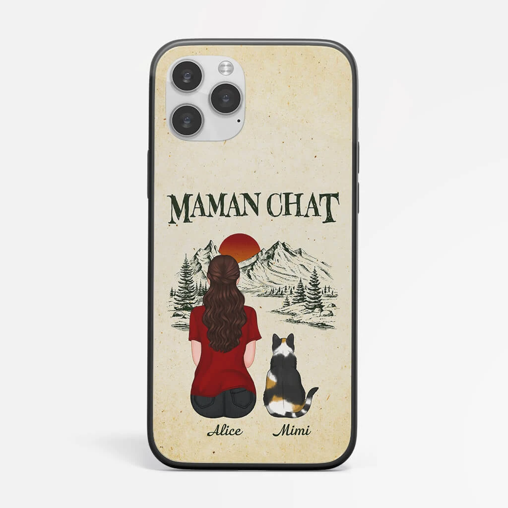 Coque Iphone 12 Papa Chat/Maman Chat Forêt Personnalisée 4 Coque Iphone 12 Papa Chat/Maman Chat Forêt Personnalisée – Image 2