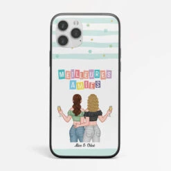 Meilleures Amies Pour Toujours Avec Illustration Complice - Coque Iphone 14 Personnalisée