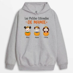 Sweat à Capuche Les Petites Citrouilles De Mamie Personnalisé