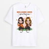 T-shirt Meilleures Amies Pour Toujours Automne Pré Vert Personnalisé -Cadeau Plus 1214AFR1 Cadeau Personnalise T shirt Meilleures Amies Toujours Automne Pre Vert Amie
