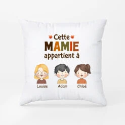Coussin Cette Maman Appartient Version Automne À Personnalisé -Cadeau Plus 1215PFR2 Cadeau Personnalise Coussin Appartient Mamie Maman 1