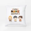 Coussin Cette Mamie Appartient À Version Automne Personnalisé -Cadeau Plus 1215PFR2 Cadeau Personnalise Coussin Appartient Mamie Maman