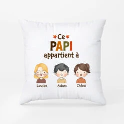 Ce Papi Appartient À Ses Petits-Enfants - Coussin Papi Personnalisé