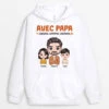 Sweat à Capuche Copains Comme Cochons Avec Papa Personnalisé -Cadeau Plus 1219HFR1 Cadeau Personnalise Sweat a Capuche Copains Cochons Papa
