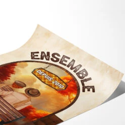 Poster Ensemble Depuis Automne Personnalisé -Cadeau Plus 1221SFR2 Cadeau Personnalise Poster Ensemble Couple Amoureux jpg