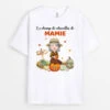 T-shirt Le Champ De Citrouilles De Mamie Personnalisé -Cadeau Plus 1224AFR1 Cadeau Personnalise T shirt Champ Citrouilles Mamie Automne Maman