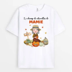 T-shirt Le Champ De Citrouilles De Mamie Personnalisé
