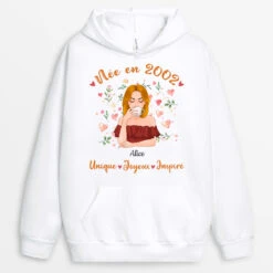 Sweat à Capuche Né En 1993 Personnalisé -Cadeau Plus 1232HFR1 sweat a capuche ne en 1993 personnalise