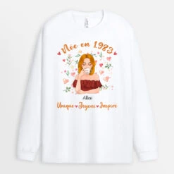 Manches Longues Né En 2002 Personnalisé 7 Manches Longues Né En 2002 Personnalisé -Cadeau Plus 1232NFR3 manches longues ne en 2002 personnalise