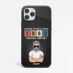 Coque De Téléphone Légende Vivante Depuis 60ème Anniversaire Personnalisée IPhone 13