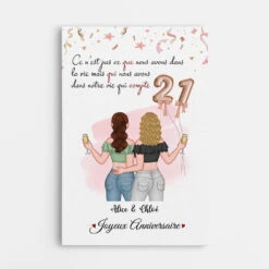 Toile C'est Qui Nous Avons Dans Notre Vie Qui Compte Anniversaire 21 Ans Personnalisée