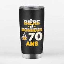 Mug Isotherme Acclamations Et Bière Anniversaire De 70 Ans Personnalisé -Cadeau Plus 1243TFR3 mug isotherme acclamations et biere anniversaire de 70 ans personnalise