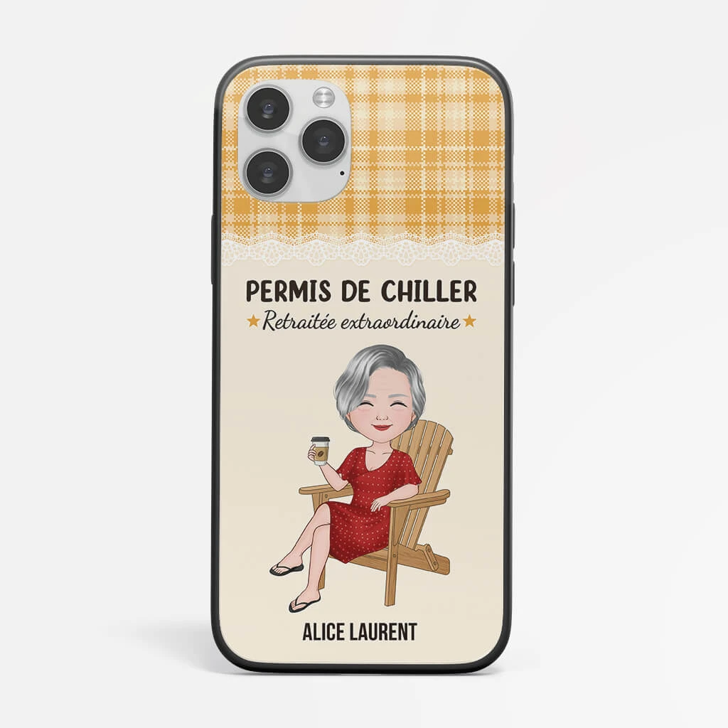 Coque De Téléphone IPhone 13 Permis De Chiller Retraité Personnalisée 3 Coque De Téléphone IPhone 13 Permis De Chiller Retraité Personnalisée