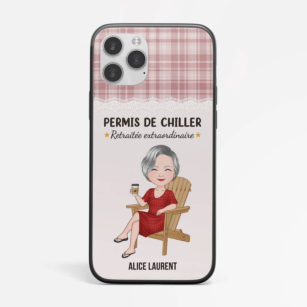 Coque De Téléphone IPhone 12 Permis De Chiller En Retraite Personnalisée 4 Coque De Téléphone IPhone 12 Permis De Chiller En Retraite Personnalisée – Image 2