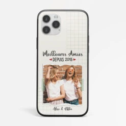 Coque De Téléphone IPhone 14 Meilleures Amies Depuis Avec Photo Personnalisée
