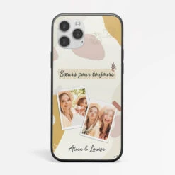 Coque De Téléphone IPhone 14 Sœurs Pour Toujours Photos Prénoms Besties Personnalisée
