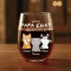 Verre À Vin Sans Pied Personnalisé Avec Chat Mignon - Ce Papa Appartient À -Cadeau Plus 1295IFR1 verre a vin sans pied personnalise avec chat mignon ce papa appartient a 1295i8n8d