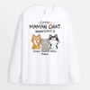 Manches Longues Cette Maman/Ce Papa Chat Appartient À Personnalisé -Cadeau Plus 1295NFR1 manches longues cette maman ce papa chat appartient a personnalise