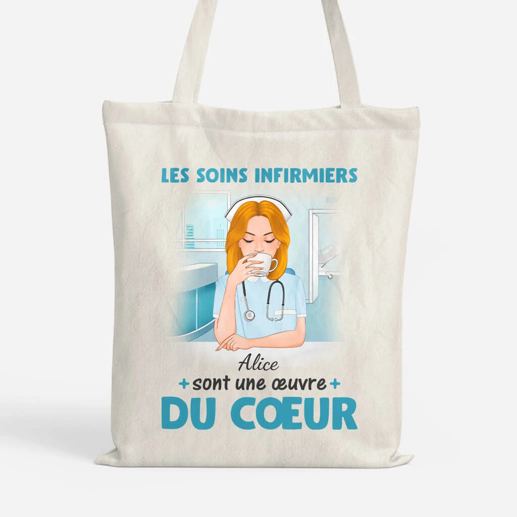 Les Soins Infirmiers Sont Une Œuvre Du Cœur - Tote Bag Infirmière Personnalisé 3 Les Soins Infirmiers Sont Une Œuvre Du Cœur - Tote Bag Infirmière Personnalisé