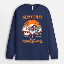 Manches Longues Ma Vie Est Régie Par Un Monstre A Fourrure Gâté Personnalisé