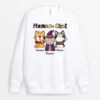 Sweatshirt Maman Chat Mimi Motif Halloween Personnalisé