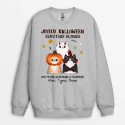 Sweatshirt Joyeux Halloween Serviteur Humain Personnalisé -Cadeau Plus 1316WFR2 sweatshirt joyeux halloween serviteur humain personnalise