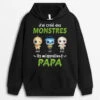 Sweat à Capuche J'ai Créé Des Monstres Ils M'appellent Papa Personnalisé -Cadeau Plus 1317HFR1 sweat a capuche jai cree des monstres ils mappellent papa personnalise