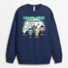 Sweatshirt Grand-Mère Des Petits Monstres Personnalisé -Cadeau Plus 1330WFR1 sweatshirt grand mere des petits monstres personnalise