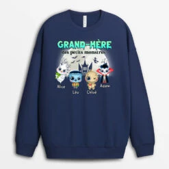 Sweatshirt Grand-Mère Des Petits Monstres Personnalisé