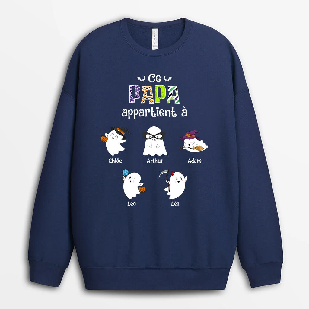 Sweatshirt Ce Papy Effrayant Appartient À Personnalisé 4 Sweatshirt Ce Papy Effrayant Appartient À Personnalisé – Image 2