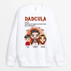 Sweatshirt Dadcula Comme Un Papa Normal Mais Plus Cool Personnalisé