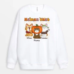 Sweatshirt La Maman Chat Style Retro Halloween Personnalisé 5 Sweatshirt La Maman Chat Style Retro Halloween Personnalisé -Cadeau Plus 1349WFR2 sweatshirt la maman chat style retro halloween personnalise