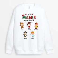 Sweatshirt Cette Mamie Appartient À Version Noël Personnalisé