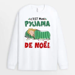 Manches Longues C'est Mon Pyjama De Noël Personnalisé