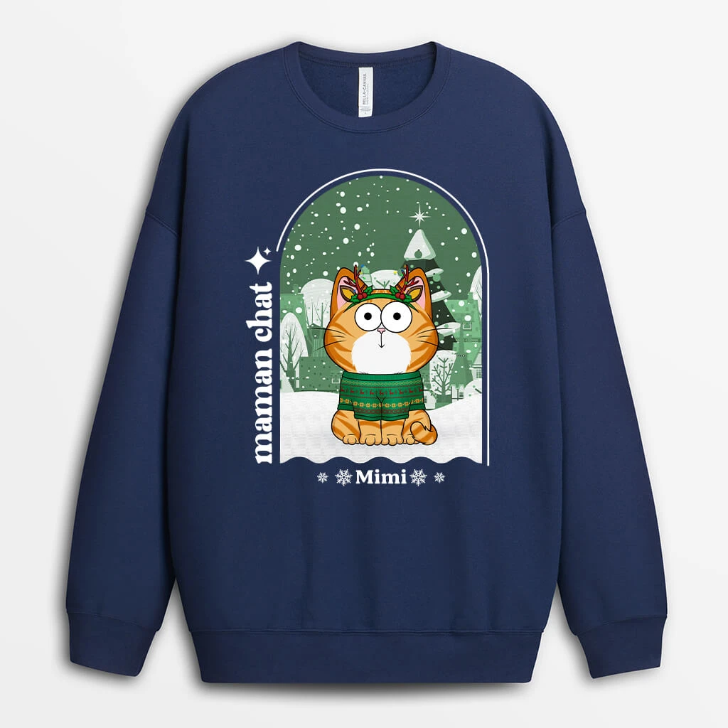 Sweatshirt Papa Chat/Maman Chat Personnalisé 4 Sweatshirt Papa Chat/Maman Chat Personnalisé – Image 2