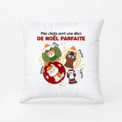Coussin Mes Chats Sont Une Déco De Noël Parfaite Personnalisé