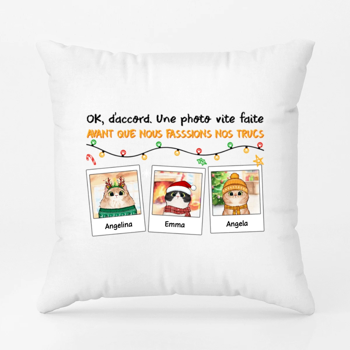 Coussin Une Photo Rapide Avant Qu'On Fasse Nos Choses Personnalisé 4 Coussin Une Photo Rapide Avant Qu'On Fasse Nos Choses Personnalisé – Image 2