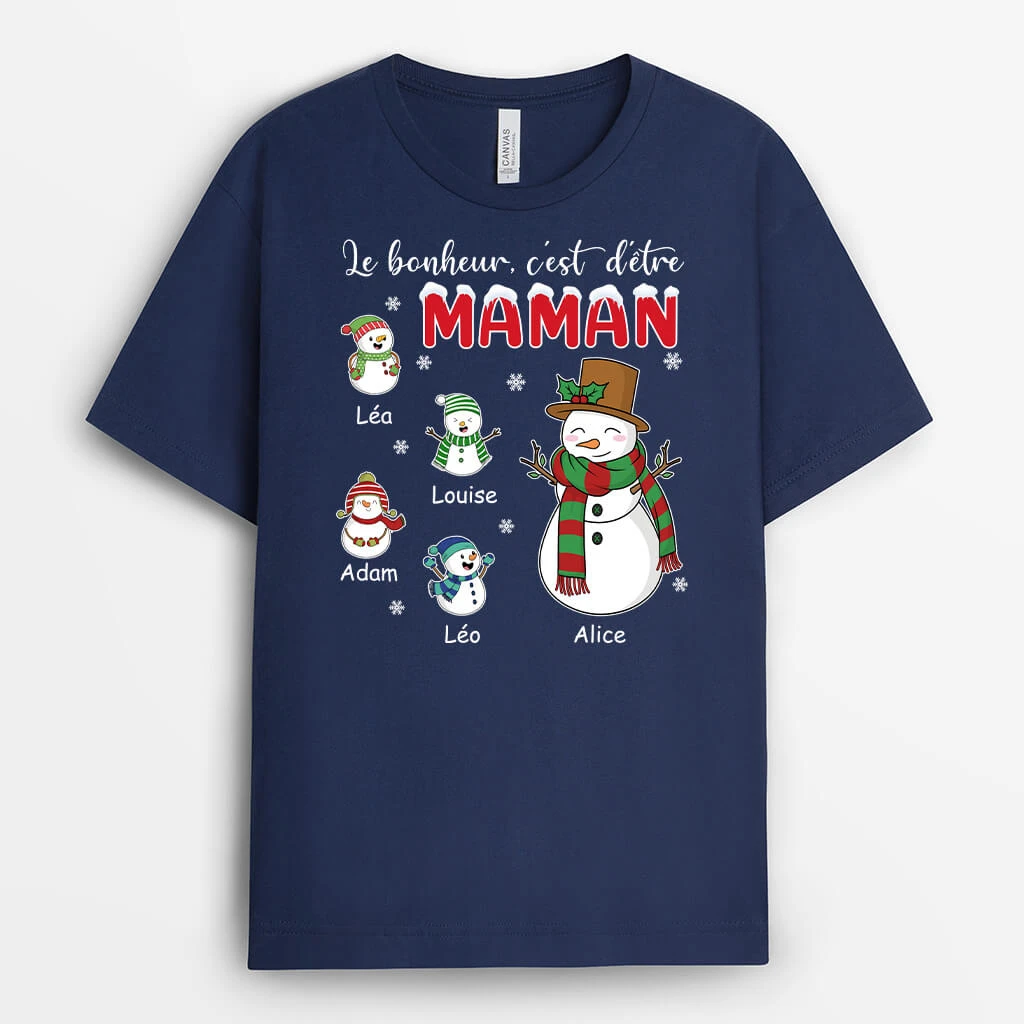 Le Bonheur C'est D'être Mamie - Tee Shirt Personnalisé Mamie 4 Le Bonheur C'est D'être Mamie - Tee Shirt Personnalisé Mamie – Image 2