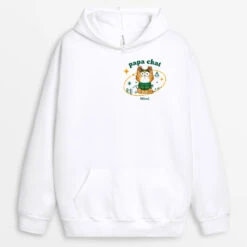 Sweat à Capuche Maman Chat/Papa Chat Noël Personnalisé -Cadeau Plus 1404HFR2 sweat a capuche maman chat papa chat noel personnalise