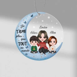 Ornement Je T'aime Plus Que Tout Au Monde Personnalisé
