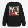 Sweatshirt Papa De Chat Noël Personnalisé 2 Sweatshirt Papa De Chat Noël Personnalisé -Cadeau Plus 1413WFR1 sweatshirt papa de chat noel personnalise