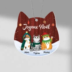 Ornement Joyeux Miaou Noël Personnalisé