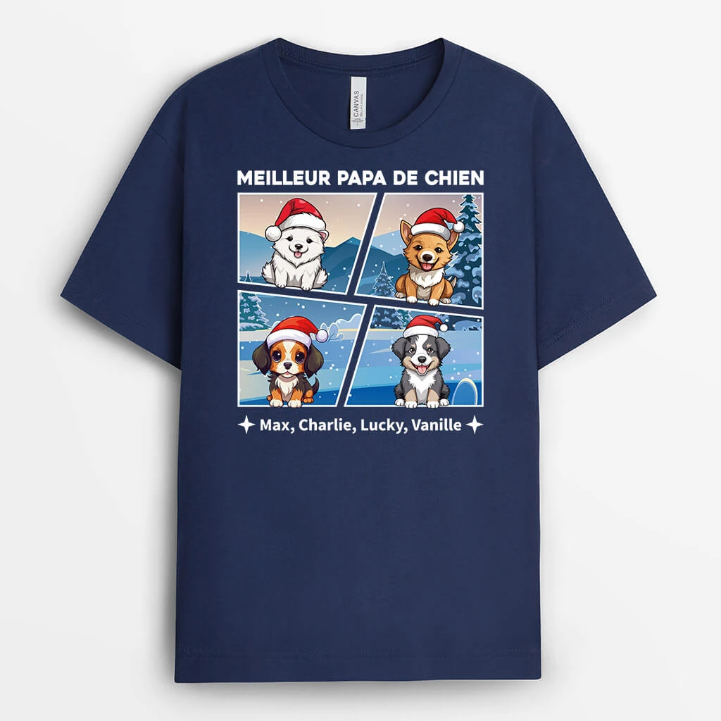 T-shirt La Meilleure Maman Chien/Le Meilleur Papa Chien Personnalisé 4 T-shirt La Meilleure Maman Chien/Le Meilleur Papa Chien Personnalisé – Image 2