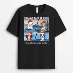 T-shirt La Meilleure Maman Chien/Le Meilleur Papa Chien Personnalisé
