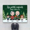 Paillasson Les Petits-Enfants Sont Gâtés Ici Motif Royal Personnalisé -Cadeau Plus 1427DFR1 paillasson les petits enfants sont gates ici motif royal personnalise