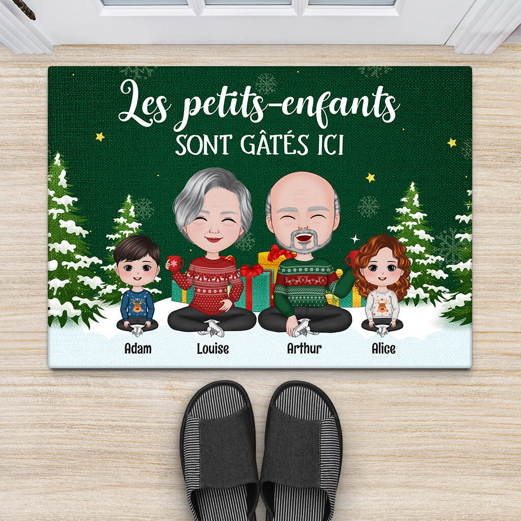 Paillasson Les Petits-Enfants Sont Gâtés Ici Motif Royal Personnalisé 4 Paillasson Les Petits-Enfants Sont Gâtés Ici Motif Royal Personnalisé – Image 2