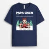 T-shirt Définition Papa De Chien Version Noël Personnalisé -Cadeau Plus 1450AFR1 t shirt definition papa de chien version noel personnalise